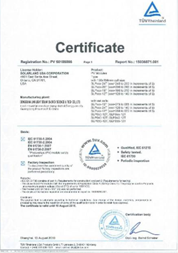 TUV Certificate